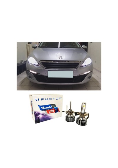 Peugeot 308 Led Xenon Uzun Far Ampulü H1 Mono Yeni Seri Beyaz