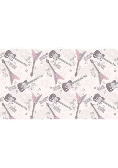 Gitar Desenli Genç Odası Duvar Kağıdı