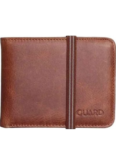 Guard Lastikli Spor Hakiki Deri Antik Taba Cüzdan