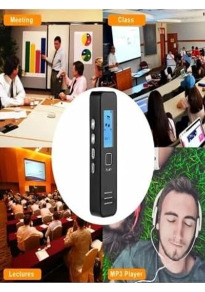 32 Gb Dijital Ekranlı Ses Kaydedici Kulaklıklı Mini Ses Kayıt Cihazı