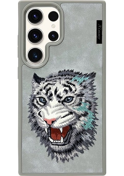 Nimmy Samsung S24 Uyumlu Tiger Series Gri Telefon Kılıfı