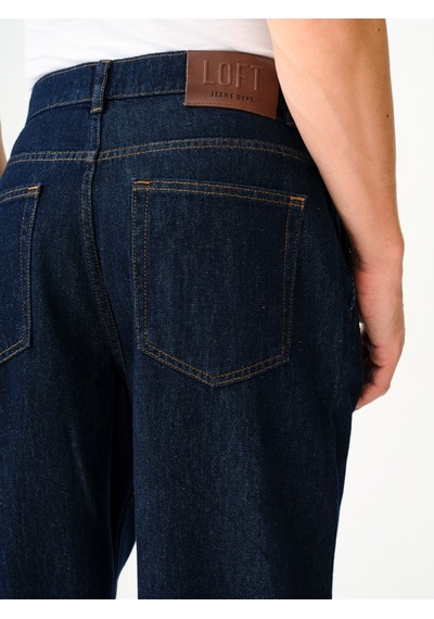 Pleated Jean Balloon Fit Erkek Pantolon Denim