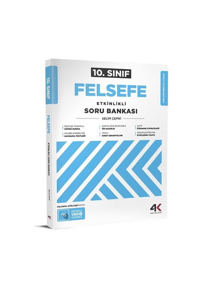 4k 2026 10. Sınıf Felsefe Etkinlikli Soru Bankası