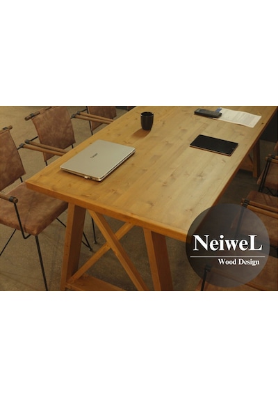 Neiwel Dios Doğal Ahşap Toplantı Masası x 80 x 160 Açık Ceviz