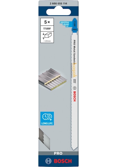 Bosch T 718 Bf Uzun Flexible Metal Sandwich Dekupaj Ucu 5'li 2608655114