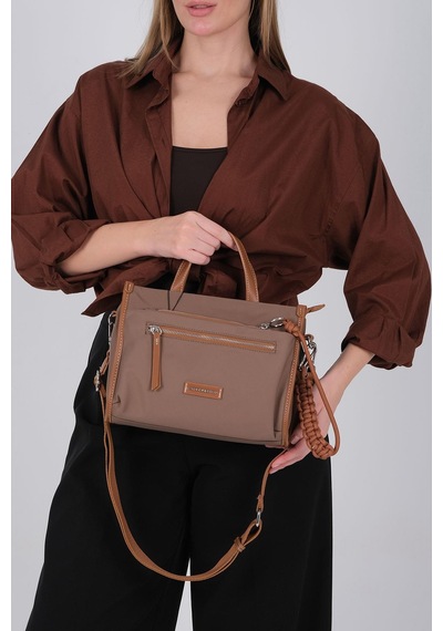 Silver Polo Sp1228 Kadın El Çantası Saten Kahve-taba
