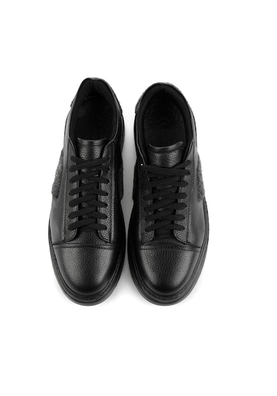 Bambi Siyah Hakiki Deri Erkek Sneaker E01600121640 Siyah