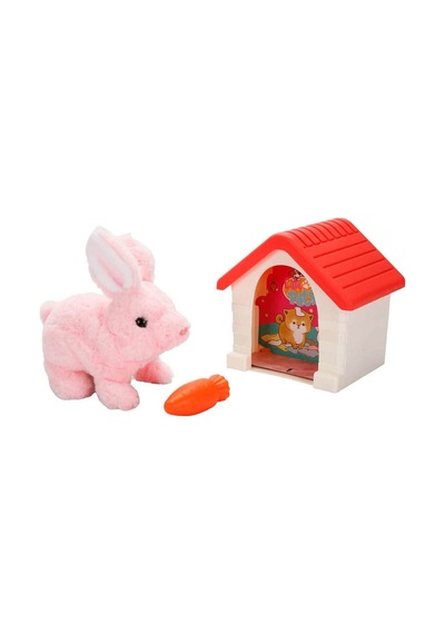 1004250 Sun-rst-pff-peluş Sevimli Tavşan Hareketli Sesli Kulubeli - Aıaı-898443 1 Adet