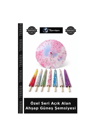 Terrien Özel Seri Açık Alan Ahşap Güneş Şemsiyesi Ahşap Renk