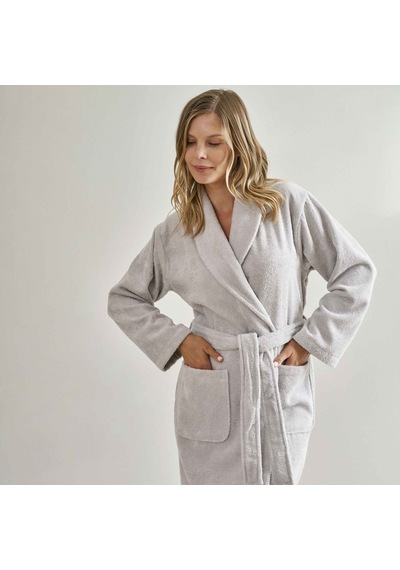 Linens Soft Pamuk Bornoz Gri Xl