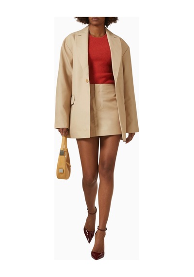 Represent Rampage Oversized Cotton Blazer, Lüks, Şık Ve Rahat Oversize Blazer Bej