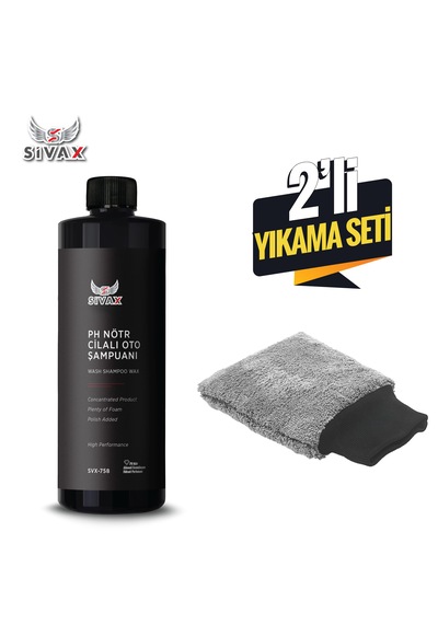 Oto Yıkama Seti Ph Nötr Cilalı Konsantre Oto Şampuan Ve Oto Yıkama Eldiveni