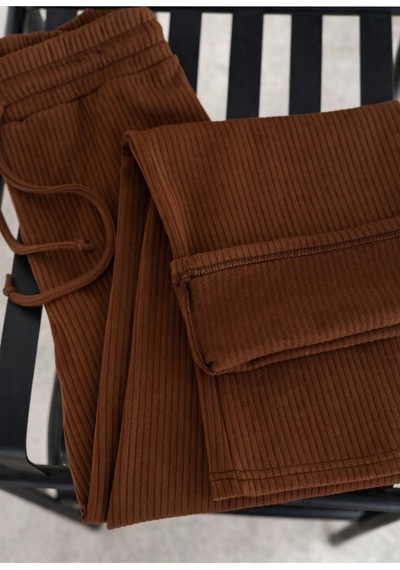 Gugus Kadın Bol Paça İçi Polarlı Fitilli Pantolon Içi Wide Leg Eşofman Altı Kahverengi Gugus Kadın Bol Paça İçi Polarlı Fitilli Pantolon Içi Wide Leg Eşofman Altı Kahverengi