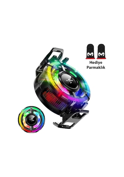 Memo Cx15 Apple Uyumlu iOS Android Soğutucu 15w Manyetik + Arka Klips 2'si 1 Arada Yarı İletken Soğutma Fanı Radyatörü