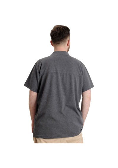 Mode Xl Büyük Beden Erkek T-Shirt Polo Mılıtare 23327 Antramelanj 001