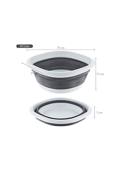 Katlanır Badya Akordiyon Silikon Leğen Badya Set 10-5-2,7 Litre Diğer
