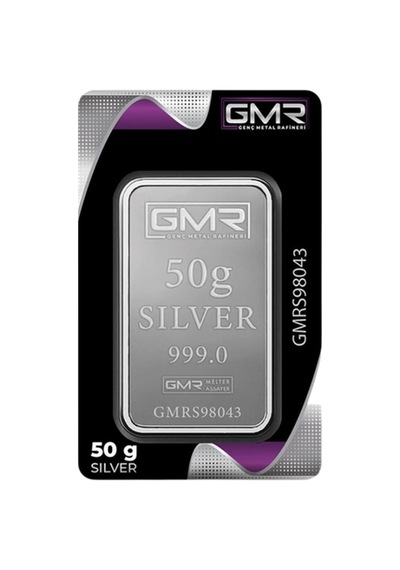 50 Gr Külçe Gümüş 999 Ayar Gmr