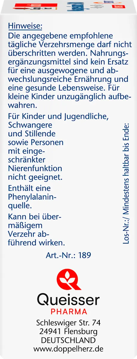 Doppelherz Magnezyum 500 + B12 + D3 Direkt Granül 20 Adet