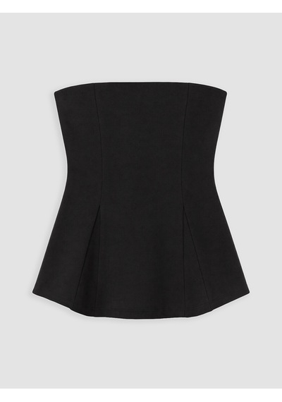 Lcw Vision Siyah Straplez Yaka Peplum Korse Bluz