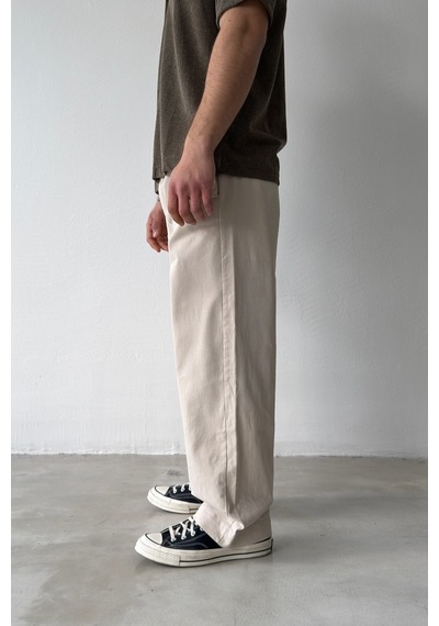 Flaw Basic Baggy Pantolon-29201 Taş Rengi