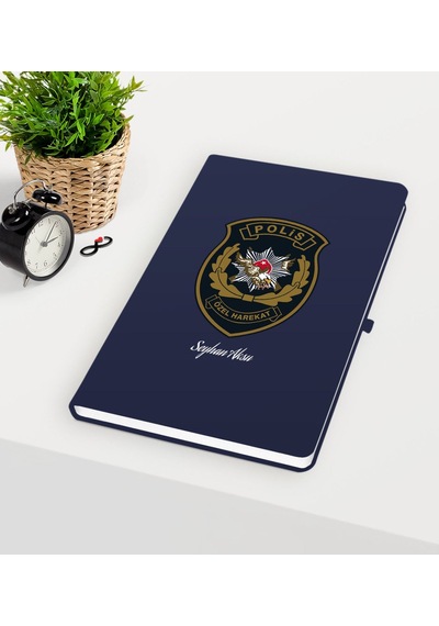 Kişiye Özel Polis Özel Harekat Temalı Lacivert Defter Lacivert