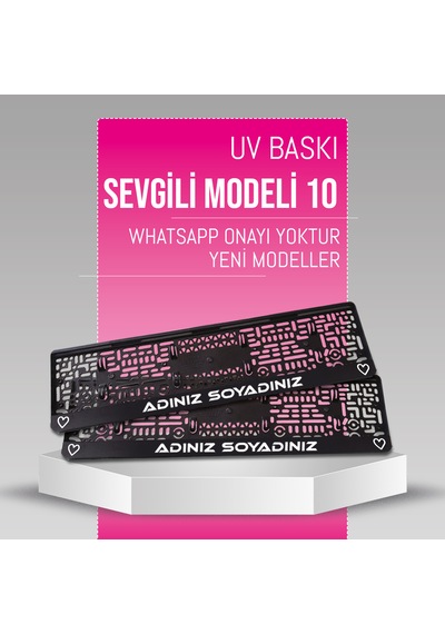 Sevgili 10 Plakalık, 2 Adet Premium Uv Baskı, Plakalıkhane