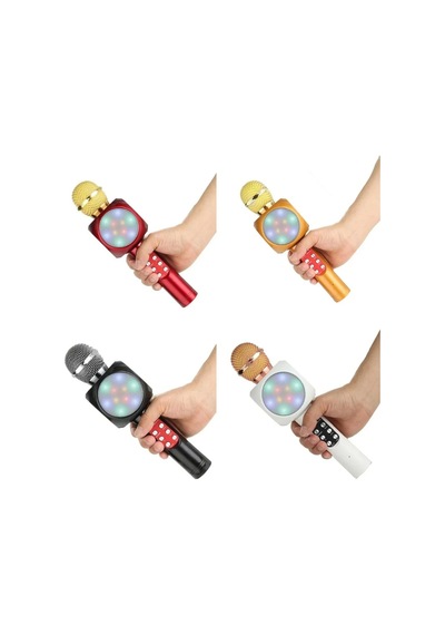 Karaoke Mikrofon , Bluetooth Özellikli Çocuk Mikrofonu Karaoke Işıklı Mikrofon Çok Renkli