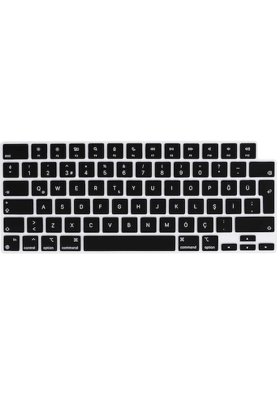 Apple Uyumlu MacBook Air 13.6' 2022 M2 A2681 Q Klavye Koruyucu Silikon P