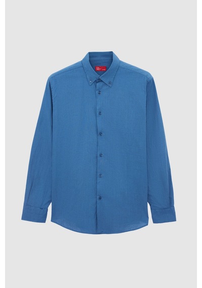D'S Damat Ds Damat Comfort İndigo Düğmeli Yaka Rahat Kesim Keten Görünümlü %100 Pamuk Gömlek 2hc02ort64265 İndigo D'S Damat Ds Damat Comfort İndigo Düğmeli Yaka Rahat Kesim Keten Görünümlü %100 Pamuk Gömlek 2hc02ort64265 İndigo