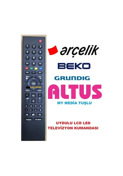Uydulu Lcd Led Tv Kumandası Cec Tuşlu Arçelik Beko Altus Uyumlu