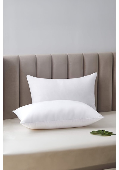 2 Adet Boncuk Silikon Yastık 700 Gram Antialerjik 50x70 Cm Ekonomik Yastık Beyaz