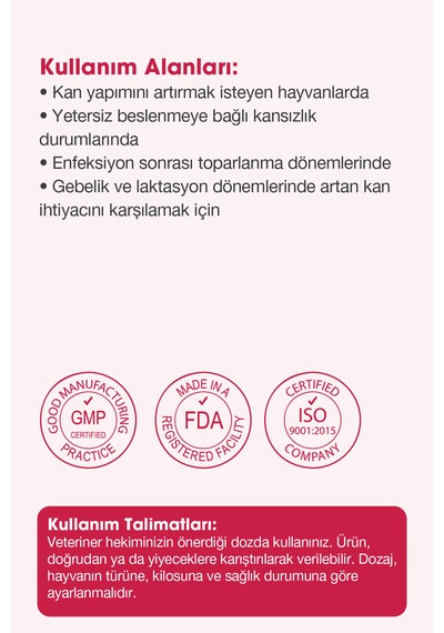 Mixtura Pharma Hemofer Forte Kedi Ve Köpek Kan Ve Demir Vitamini Kansızlığı Önleyici