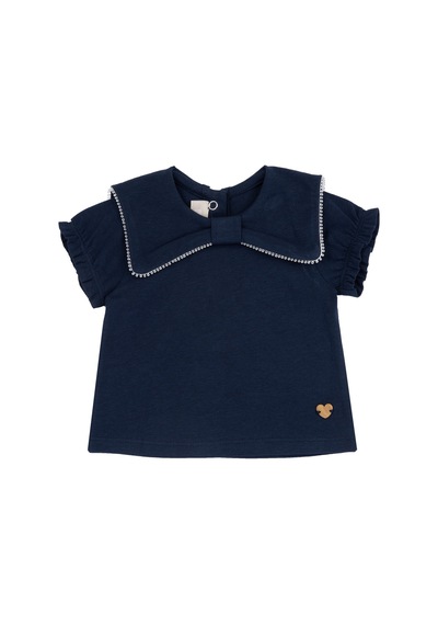 Chicco Kız Bebek Kısa Kollu Tişört 09101186000000 000088 Lacivert