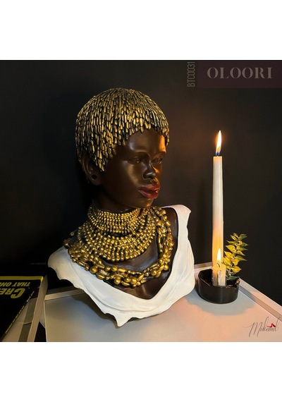 Afrikalı Kadın Heykeli Figür Dekoratif Obje Ve Biblo Masa Dekoras
