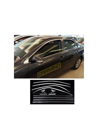 Toyota Corolla Uyumlu Krom Cam Çerçevesi Set 2007-2012 14 Parça