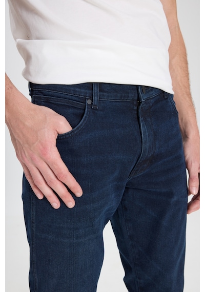 Wrangler Slim Fit Dar Kesim Düşük Bel Normal Paça Larston Lacivert Esnek Jean Denim Pantolon