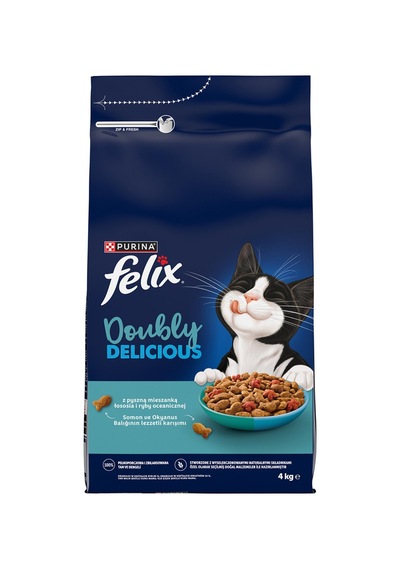 Felix Doubly Delicious Çifte Lezzet Balıklı 4 Kg - 5 Adet Tarı