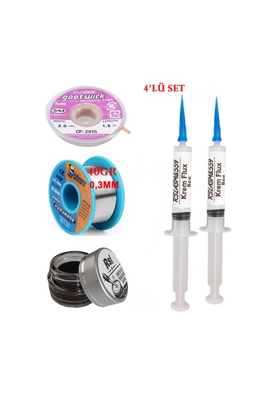 Mechanic Lehim Teli 0,3mm 40gr Havya Uc Temizleyici Flux Lehim Toplama Cp-2015 Lehim Emme Teli Seti03