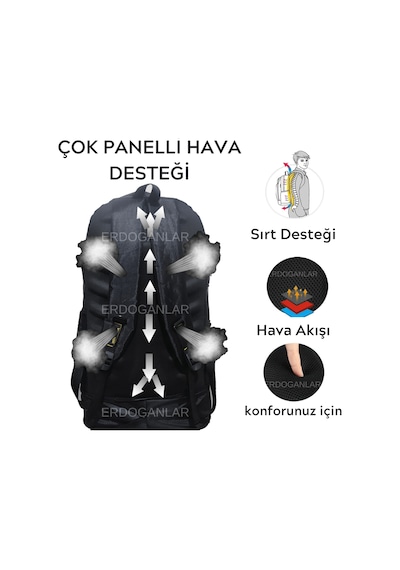 Montana Trekking Sırt Çantası 65 L Siyah