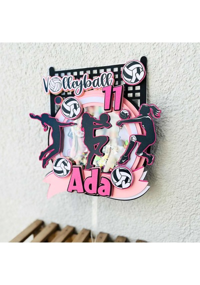 Voleybol - Voleyball Temalı Kız Çocuk Doğum Günü İsme Özel 3d Pasta Parti Süsü Cake Topper Çocuk