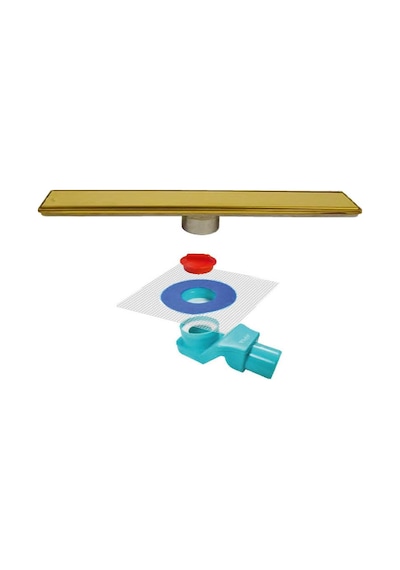 Sukar Line 6 Gold Plain 60 cm Izgaralı Duş Kanalı 1156-1036000-71