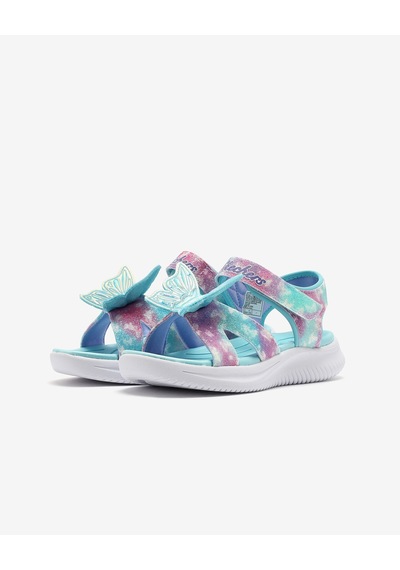 Skechers Jumpsters Sandal - Butterfly Brıtes Büyük Kız Çocuk Mavi Işıklı Sandalet 303109l Aqmt Mavi