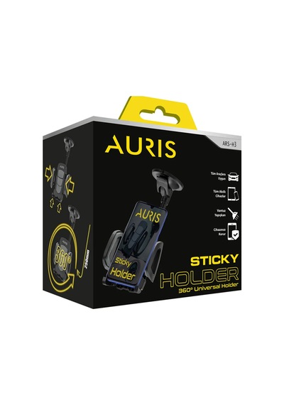 Auris H3 Araç İçi Vantuzlu Telefon Tutucu