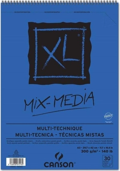 Canson Çok Amaçlı Çizim Defteri Spp Canxl Mix Media 30s A3 300 Gr Karışık
