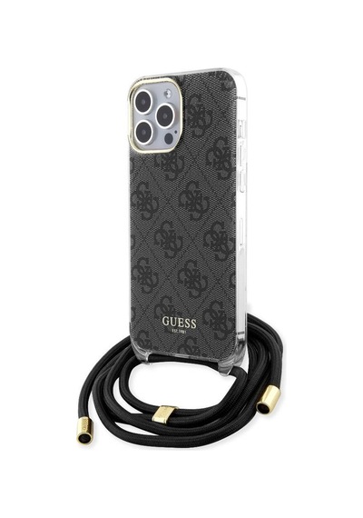 Apple Uyumlu iPhone 15 Pro Max Kılıf Guess Lisanslı Çapraz Kordon 4g Desenli Kapak
