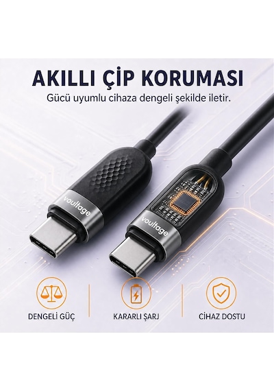 Usb-c To Usb-c Silikon Hızlı Şarj Ve Veri Kablosu, 60w Pd 480 Mbps, Yumuşak Ve Dolaşmaya Dirençli, Telefon Tablet Laptop Uyumlu, 1 Metre, Siyah