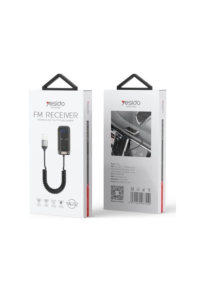 Yau32 Bluetooth Aux Araç Kiti Fm Transmitter Usb Kablo Çıkış Oto Müzik Çalar Kiti 2cihaz Bağlantılı