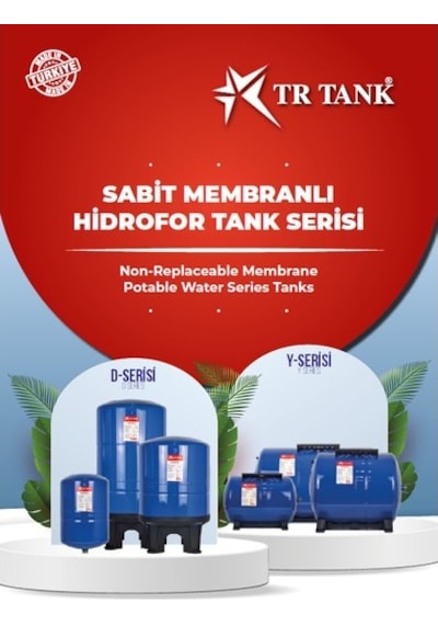 Trtank Yatık Bakımsız Sabit Membranlı Genleşme Tankı 50 L