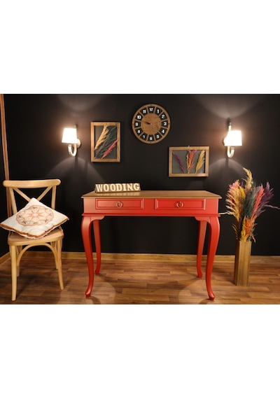 Wooding 100 Cm Çekmeceli Masif Kırmızı Naturel Dresuar (548587916) Kırmızı
