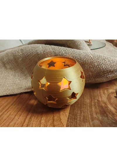 Yıldızlı Titreyen Mum Işıklı Tealight Çok Renkli